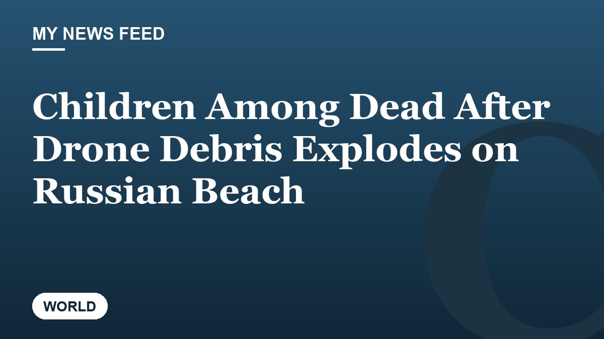 Children Among Dead After Drone Debris Explodes on Russian Beach