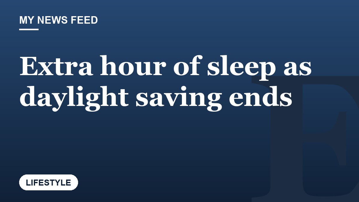 Extra hour of sleep as daylight saving ends