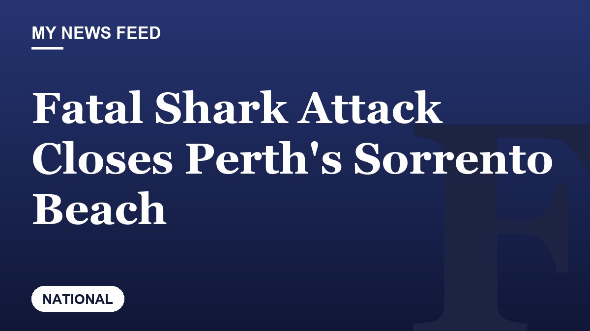 Fatal Shark Attack Closes Perth's Sorrento Beach