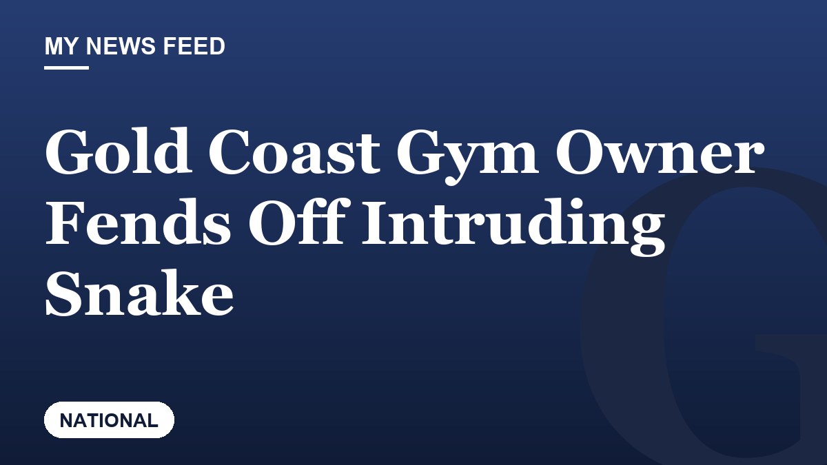 Gold Coast Gym Owner Fends Off Intruding Snake