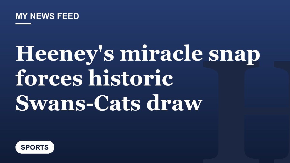 Heeney's miracle snap forces historic Swans-Cats draw
