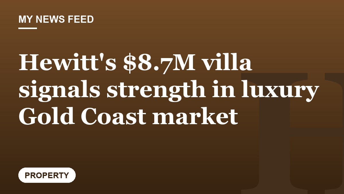 Hewitt's $8.7M villa signals strength in luxury Gold Coast market