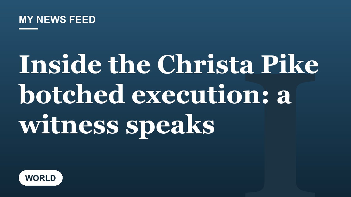 Inside the Christa Pike botched execution: a witness speaks