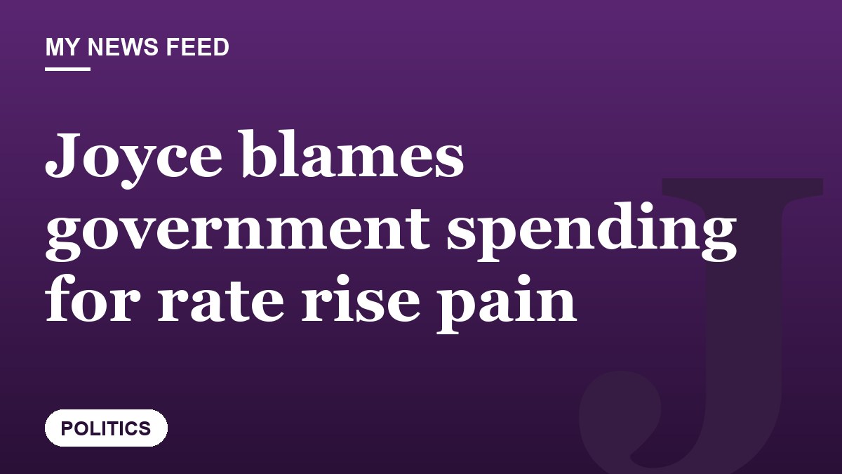Joyce blames government spending for rate rise pain