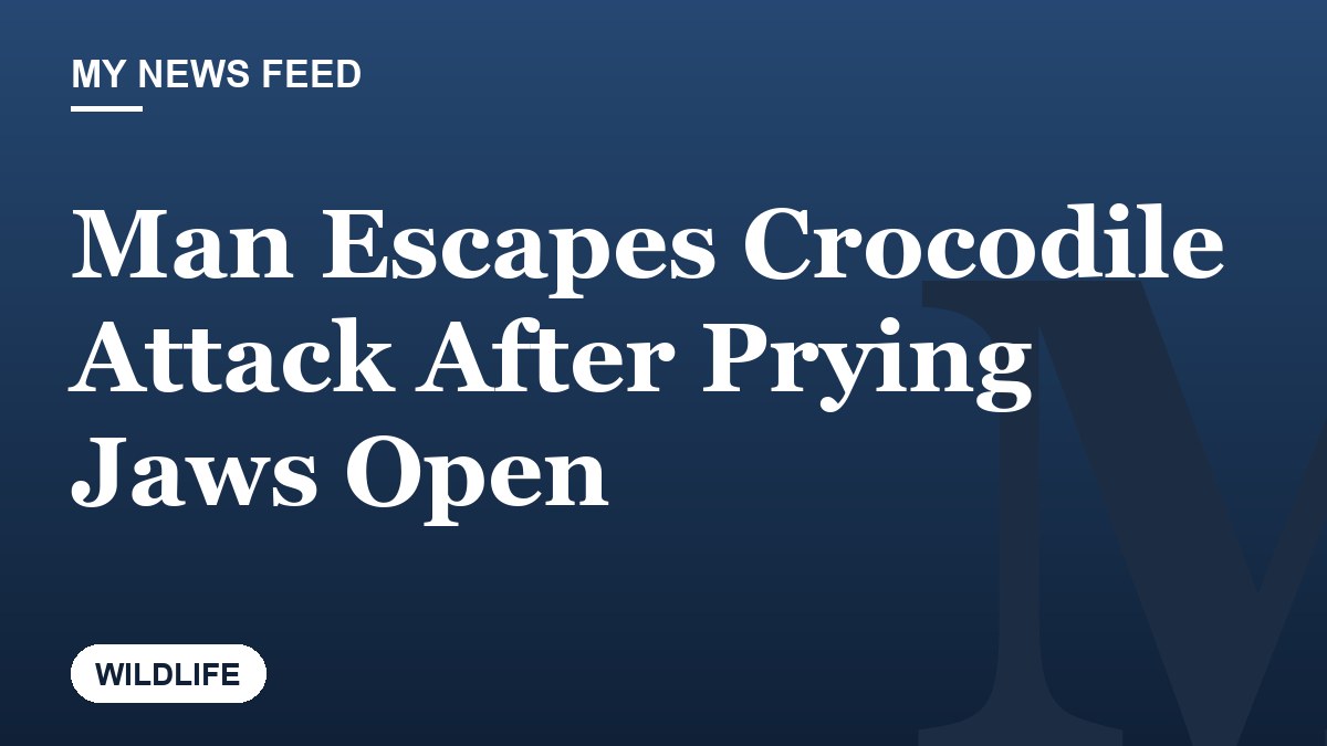 Man Escapes Crocodile Attack After Prying Jaws Open
