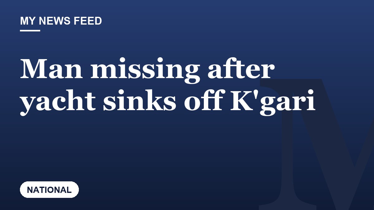Man missing after yacht sinks off K'gari