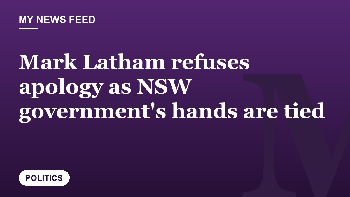 Mark Latham refuses apology as NSW government's hands are tied