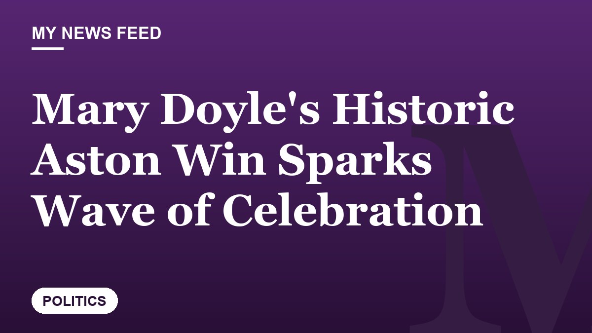 Mary Doyle's Historic Aston Win Sparks Wave of Celebration