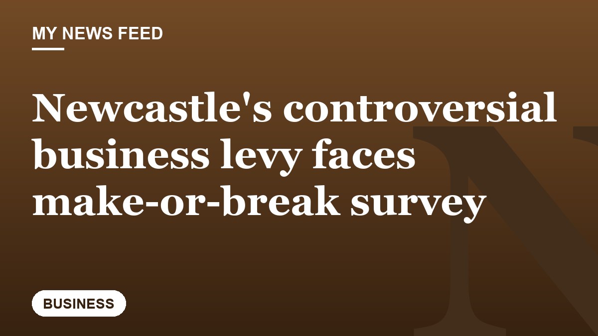 Newcastle's controversial business levy faces make-or-break survey