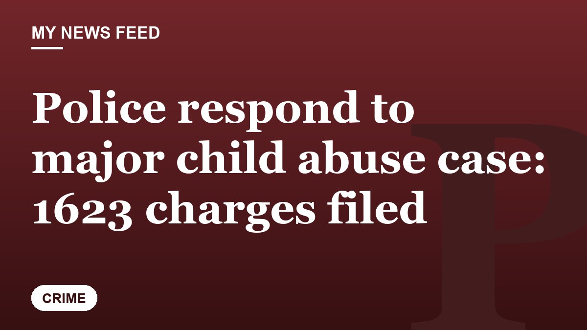 Police respond to major child abuse case: 1623 charges filed