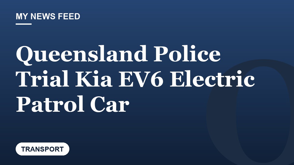 Queensland Police Trial Kia EV6 Electric Patrol Car