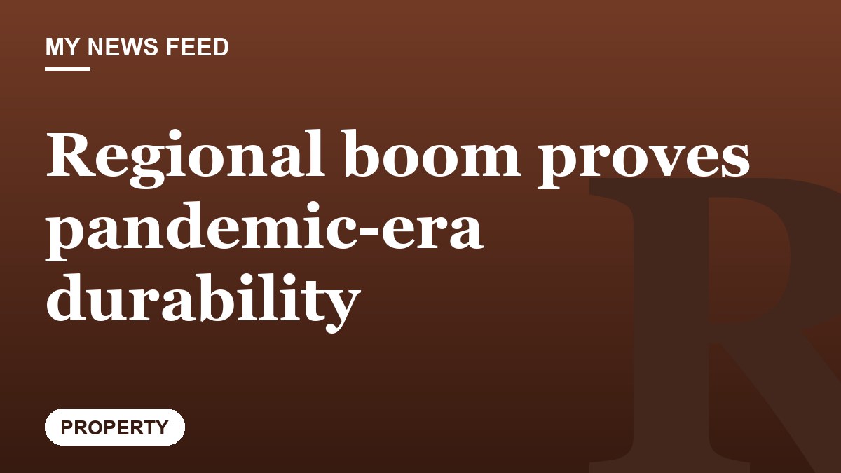 Regional boom proves pandemic-era durability