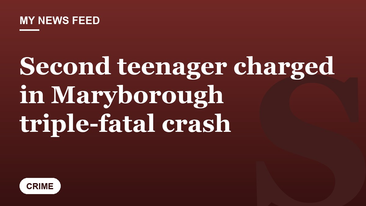 Second teenager charged in Maryborough triple-fatal crash