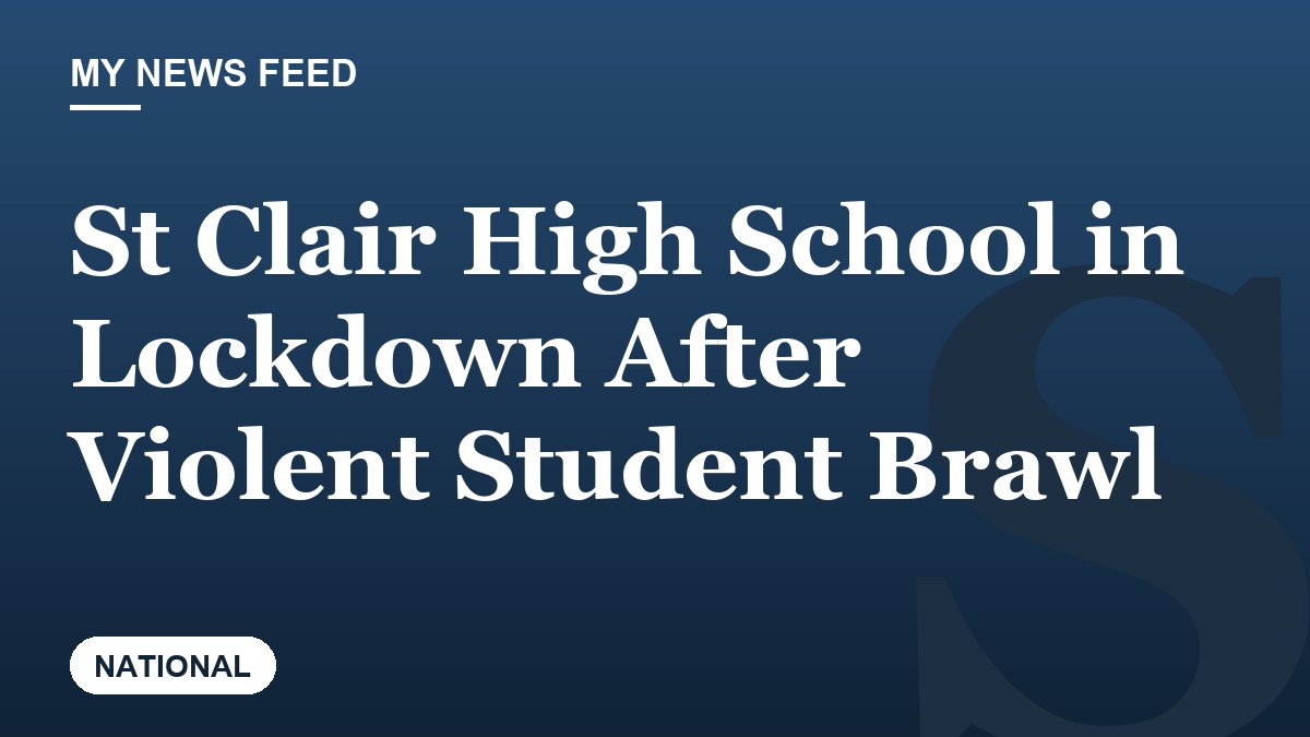 St Clair High School in Lockdown After Violent Student Brawl