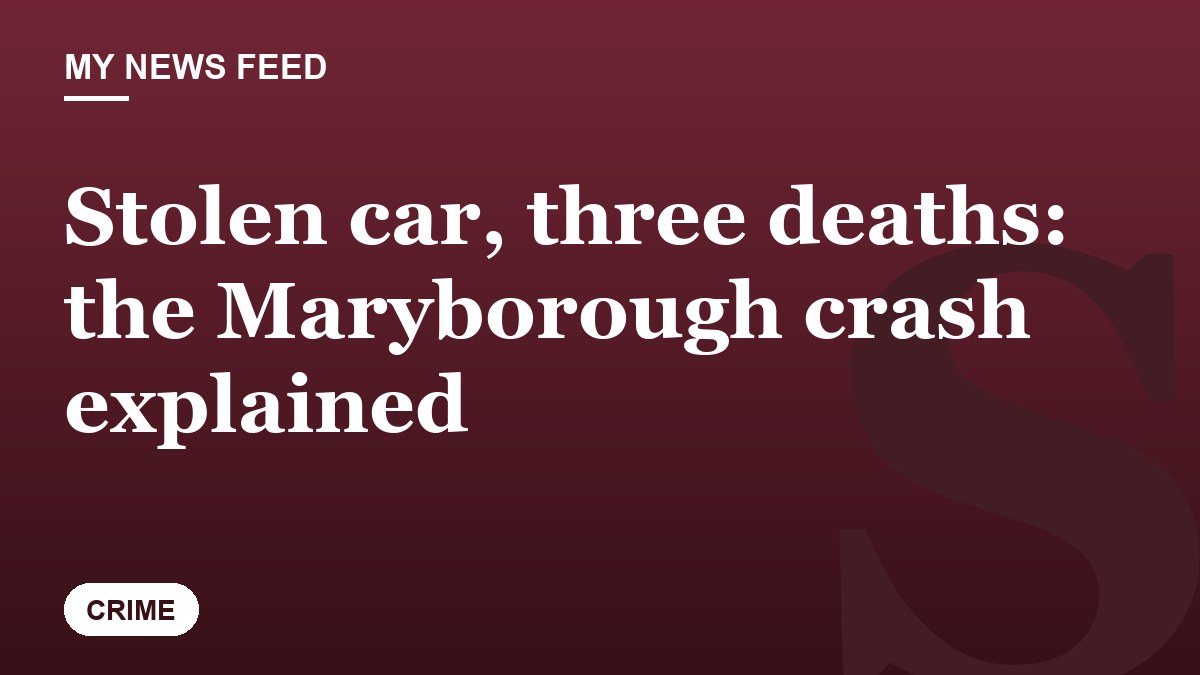 Stolen car, three deaths: the Maryborough crash explained