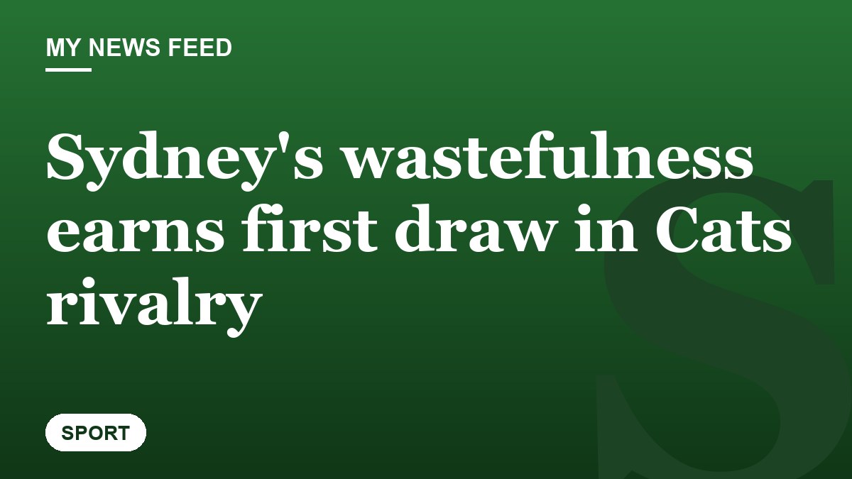 Sydney's wastefulness earns first draw in Cats rivalry