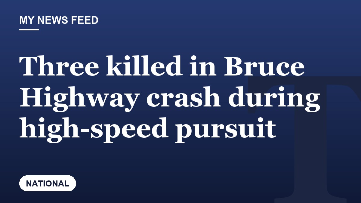 Three killed in Bruce Highway crash during high-speed pursuit