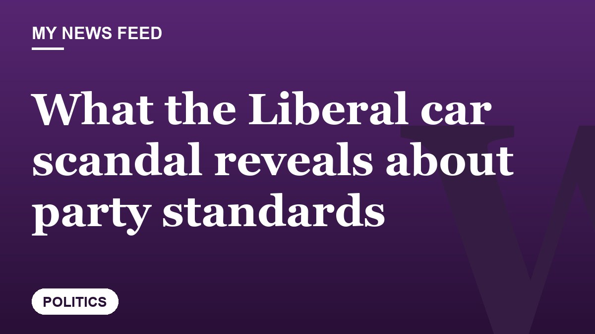 What the Liberal car scandal reveals about party standards
