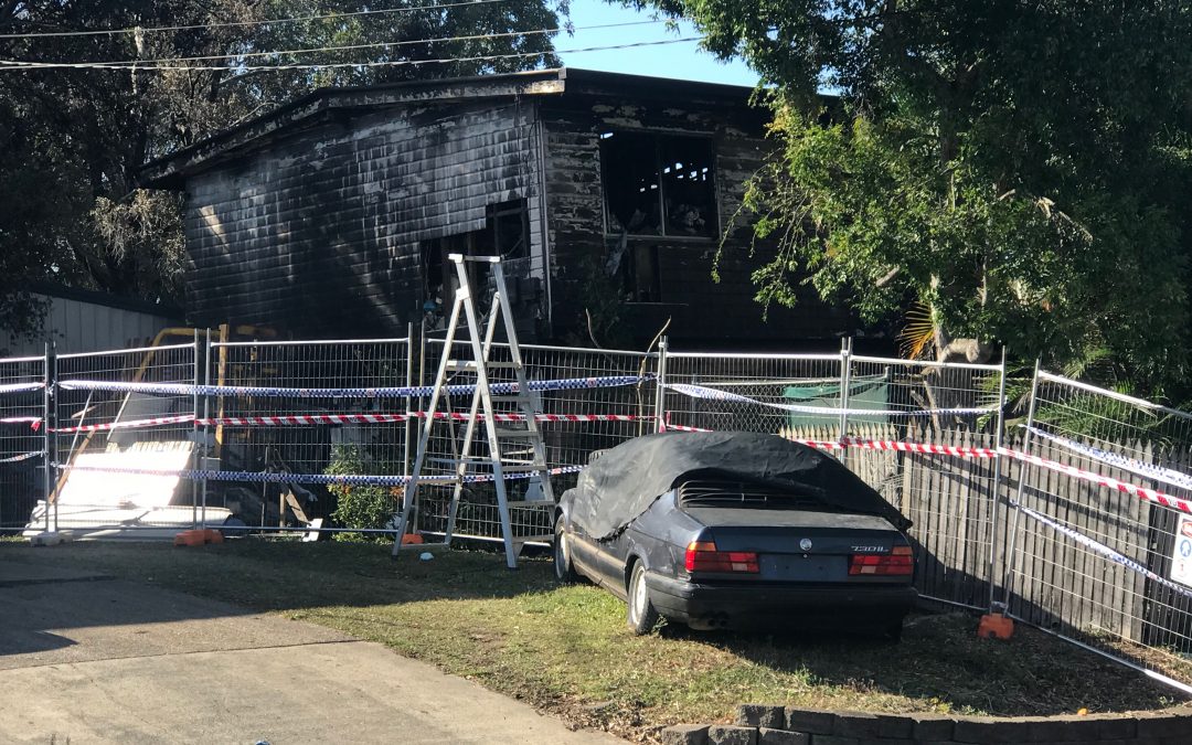 Crime Scene remains at Logan City fatal house fire