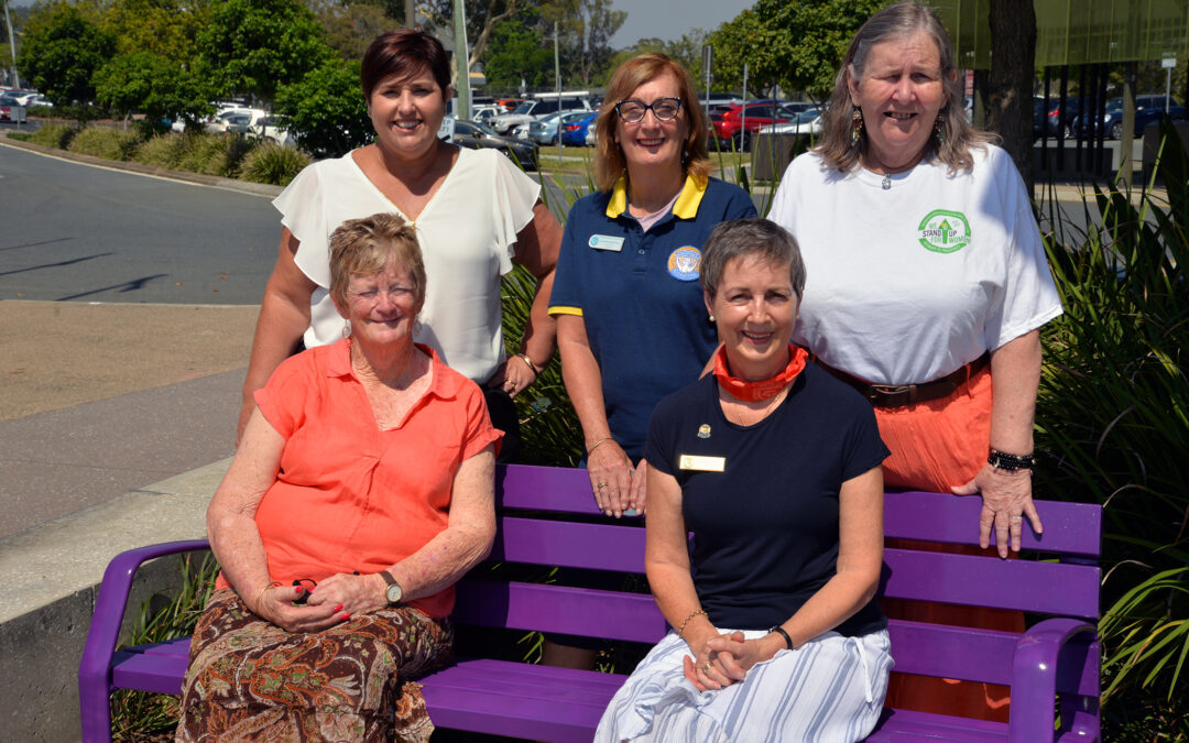 Logan City’s first purple bench for domestic violence victims