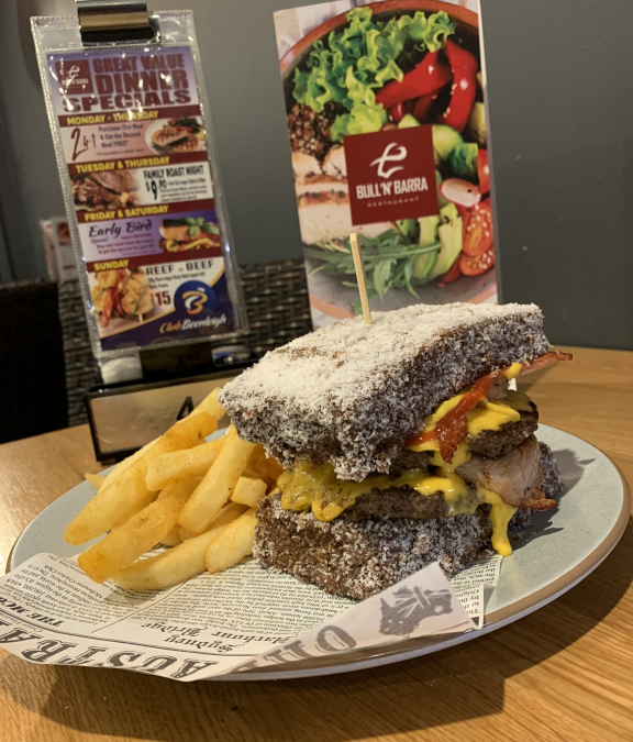 Logan City’s Australia Day lamington burger