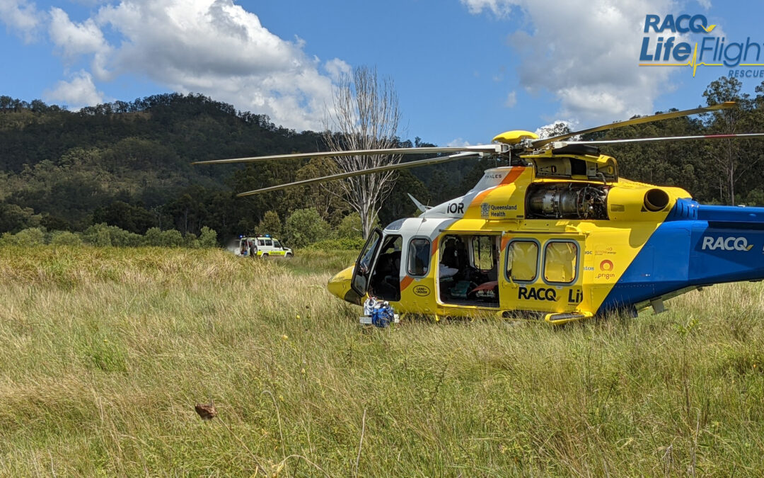 RACQ LifeFlight Rescue airlifts injured horse rider