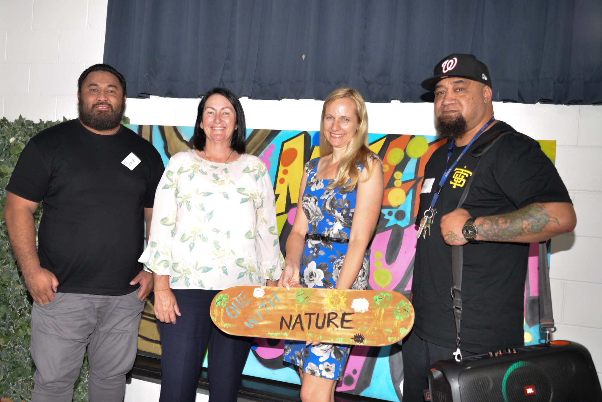 Thane Poloai, Cr Teresa Lane, Cr Miriam Stemp and David Saotupe 1 - DJS_7372-3