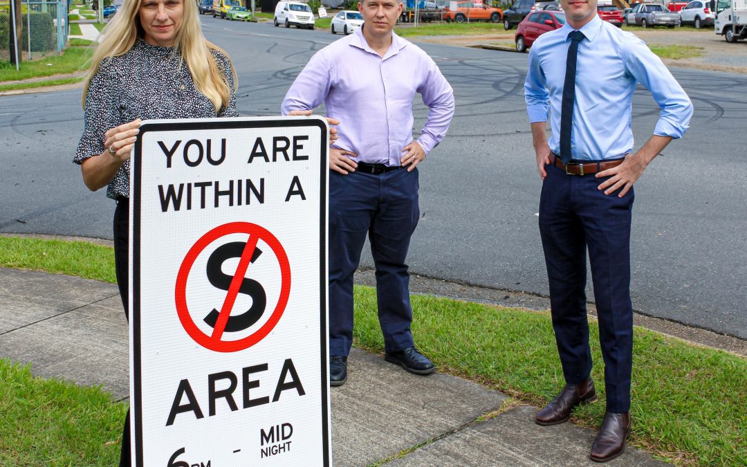 Signs show hoons are not welcome on Logan streets
