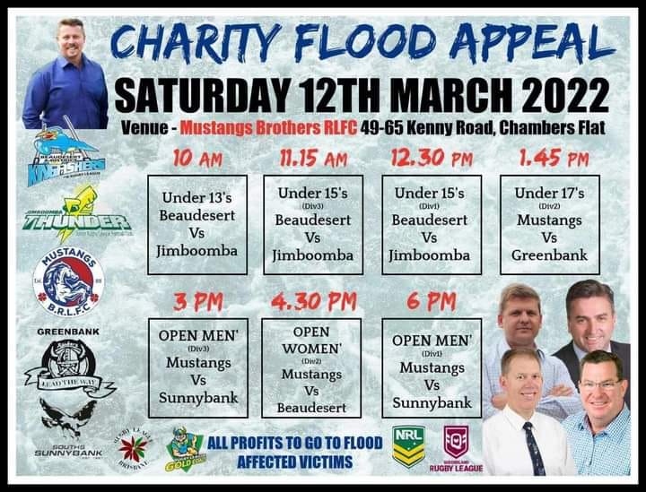Footy match for flood victims on this Saturday at Chambers Flat