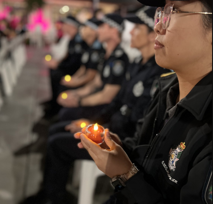 Logan District police help celebrate the return of Buddha Birth Day Festival in Priestdale